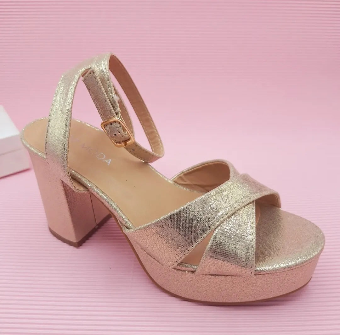 Tacones Champagne