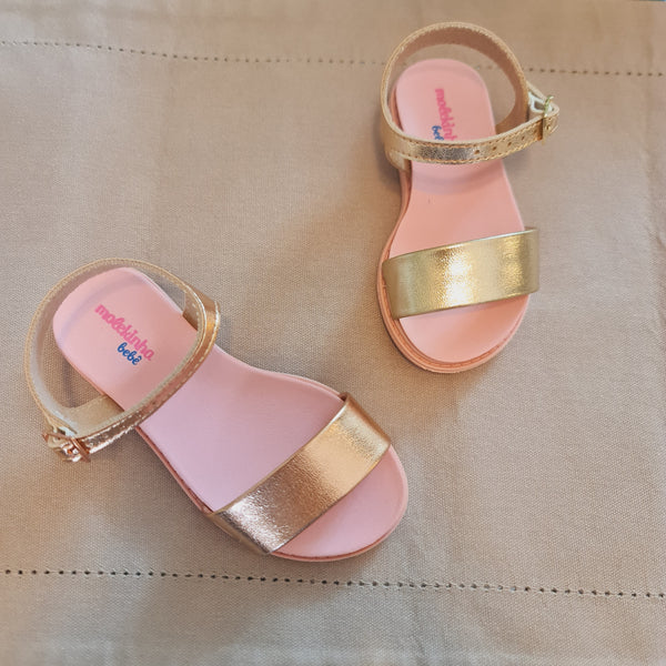 Sandalias doradas para Miniprincesitas